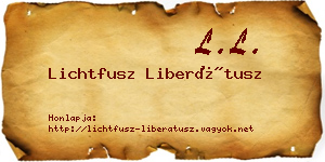 Lichtfusz Liberátusz névjegykártya